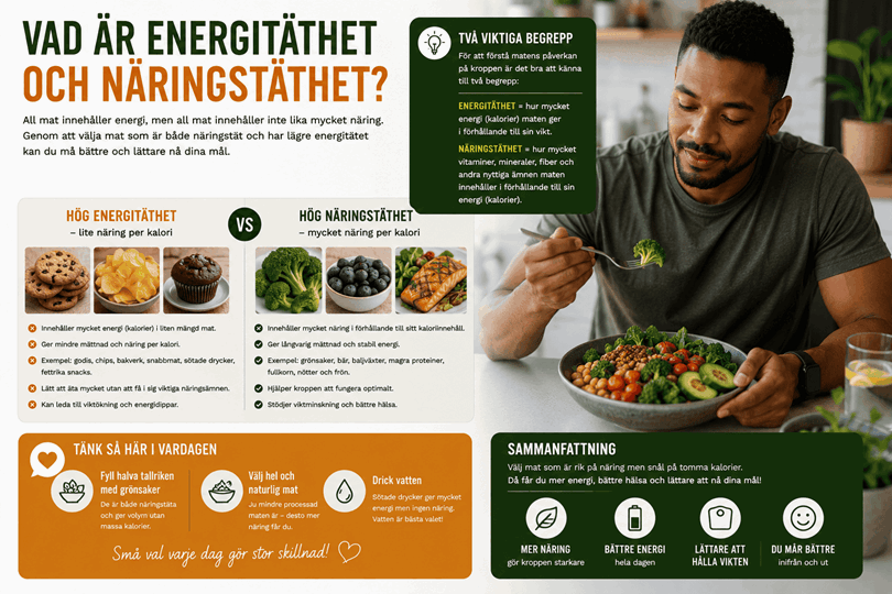 Man som äter sallad.